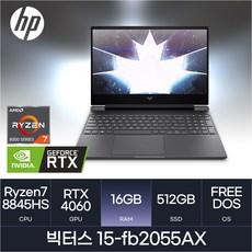 HP 빅터스 15-fb2055AX, Free DOS, 16GB, 512GB, 다크실버