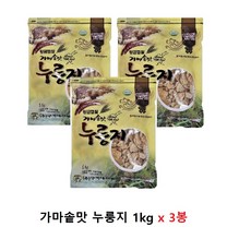 구가네식품 황금햅쌀 가마솥맛 누룽지, 1kg, 3개