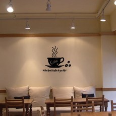 뮤즈 COFFEE CAFE 카페 매장 커피 레터링 인테리어 스티커 시트지, 검정