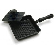 Norpro Mini Cast Iron Panini Pan with Press 5.9 IN as shown, 단일옵션