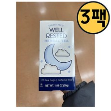 Trader Joes Well Rested Herbal Tea 트레이더조 웰 레스티드 허브 티 카페인 프리 30g 3팩