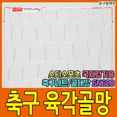  스타 축구 육각 골망 (SN620) 네트2개입 축구골대 네트 골대망 그물망 국제경기용, 상세페이지 참조 