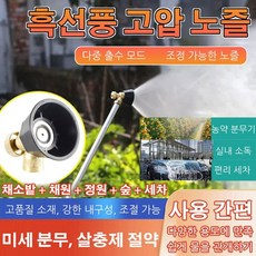 농업용 흑선풍 고압 노즐 고압분무기노즐 세차 고압분사기 농약약대 고압 분사노즐 소재/강한 내구성/조절 가능, 농업용 흑선풍 고압 노즐*4