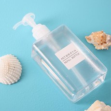 화이트 샴푸 린스 공병 디스펜서 280ml 물비누케이스 손세정제통 용기, 1개
