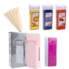 왁스 워머 롤러 히터 제모 기계 SPA 키트 왁싱, Pink Set 3