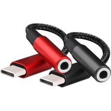 케두 USB C3.5mm 여성 헤드폰 잭 어댑터2팩 타입 CAux 오디오 동글 케이블 코드 하이파이 DAC 칩삼성 갤럭시 S22 S21 S9 노트10 플러스 픽셀 5 4 3, 2 Pack_Black+Red