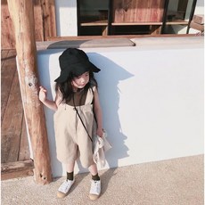 린넨멜빵반바지