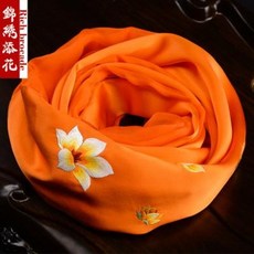 스카프 소주 진사 자수 스카프 여 롱 수제 자수 자수 수 머플러 누에스 실크 스카프 봄 숄