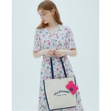 질스튜어트 악세서리 20FW 아이보리 캔버스 쇼퍼백 (핑크 향균 마스크 파우치 증정) JABA0F895I2