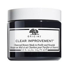 오리진스 클리어 임프루브먼트 마스크 Origins Clear Improvement 차콜 허니 모공 팩 2.5oz(75ml), 1개