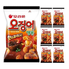 오리온 오징어땅콩 핫스파이시, 7개, 90g