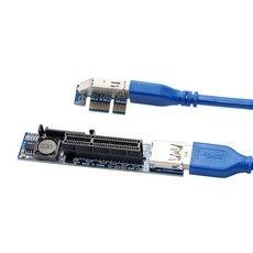 PCI E 카드에 추가 PCI Express USB 3.0 어댑터 Raiser Extender PCIE 라이저 라이저 USB3.0 SATA X1 듀얼 X4 슬롯 확장 카드|추가, 1개, WHITE, 단일