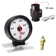 범용 60mm 수온 게이지 1/8 NPT 10mm 센서 20 130 섭씨 홀더 컵 자동차 경주 12V, [10] H 28, 1개