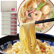 Kano Foods 일본직구 진짜 나가사키 참폰 짬뽕 면 6끼 생면과 수제국 전문 모찌 제조사에서 만든, 사이즈