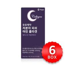 유유제약 저분자 피쉬 어린 콜라겐 엘라스틴 히알루론산 20g X 15포 X 6박스