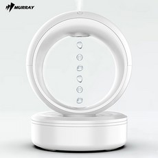  물멍 가습기 세척편한 무중력 초음파 미니 가습기 680ml, 물멍 화이트1+1 