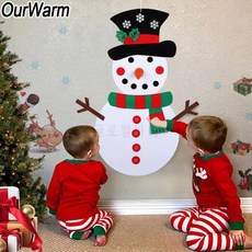 OurWarm 크리스마스 DIY는 눈사람을 펠트 장신구를 가진 새해 선물 아이들