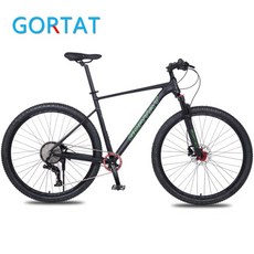 GORTAT 21 인치 프레임 알루미늄 합금 산악 10 단 더블 오일 브레이크 자전거, 21인치 프레임, 협력사, 블랙 그린