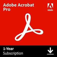 Adobe 어도비 아크로뱃 프로페셔널 DC PDF 변환기 자동 갱신이 가능한 12개월 구독 PCMac, Auto-Renewing Subscription_Yea