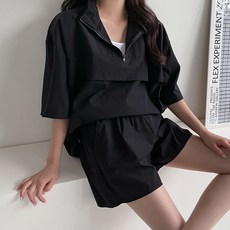 여성아노락반바지