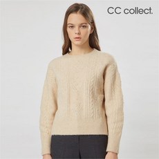 씨씨콜렉트 케이블 amp 폼폼 니트 탑 C204KSK701 LE