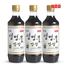 신앙촌 양조 생명물 간장, 860ml, 3개