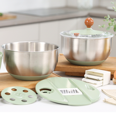 스텐빙빙 야채탈수기 13종 채소 세척 대용량 탈수기 야채 채칼 나물 음식 짤순이