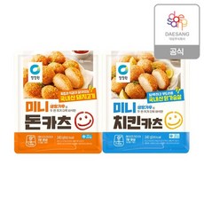 청정원 미니카츠2종(돈카츠/치킨카츠) 택 3개 골라담기, 미니돈카츠 3개, 340g