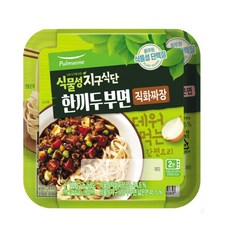 풀무원 식물성지구식단 한끼두부면 직화짜장
