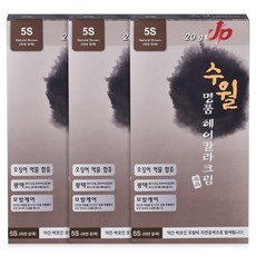 1+1+1/ 수월 명품 헤어칼라 크림, 3개, 5S 자연갈색