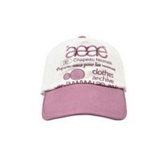 에이이에이이 WEB LOGO TWO TONE BALL CAP - WHITEPINK 413124