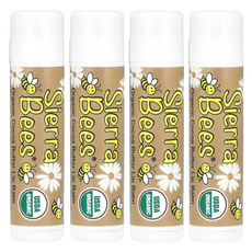 시에라 비즈 Sierra Bees 유기농 립밤 4 팩 각 0.15 oz (4.25 g) MBE-01301, 4개