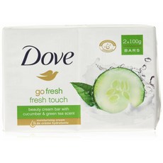 Dove Beauty Cream Bar Go Fresh Cucumber & Green Tea 도브 뷰티크림바 고프레쉬 오이 그린티 비누 3.5oz(100g) 12팩