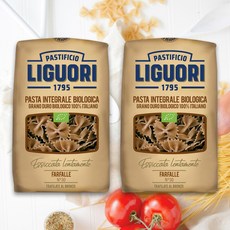 리구오리 유기농 통밀 파르팔레 파스타면, 2개, 500g