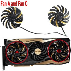 MSI 지포스 RTX 2080 Ti 라이트닝 Z 그래픽 카드 용 쿨러 팬 교체 85MM PLD09210B12HH