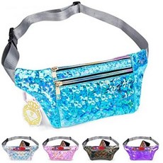 [아마존베스트]swelldom Fanny Pack Belt Bag Holographic Fanny Packs Women Men Kids Fashion Waist P