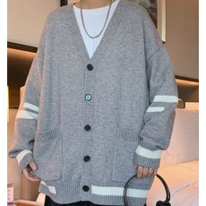 배색 심플 남여공용 니트 가디건 GD36