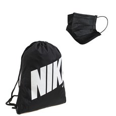 나이키 YA GRAPHIC GYMSACK 짐쌕 신발 가방 주머니 + 마스크, Black-White