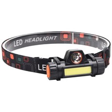 Teafirst 야외 캠핑 라이트 헤드웨어 하이킹 헤드램프 조명 램프 강한 광 센서 USB LED 낚시 라이트, 1개
