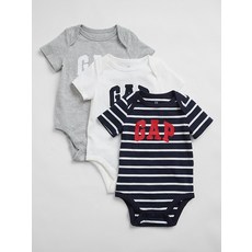 [갭키즈][GAP]티셔츠/후드티Baby Gap Logo Bodysuit (3-Pack)