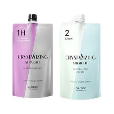 시세이도 프로페셔널 크리스탈라이징 알파H(건강모) + 크림타입 1제 + 2제, 4세트, 400ml