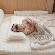 순수 아이싱 듀얼 양면 아기 와이드 베개 3종 세트, 01. 3종 세트(커버+경추솜베개+메쉬베개), 12.아콘라마/베이지다이아