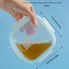 뚜껑이 있는 유리 식품 기 밀폐 보관함 상자 전자레인지 재사 가능한 도시락 냉동고 토퍼, 01 1pc