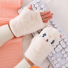 초절정 귀요미 캐릭터 고양이 기모 에코퍼 반 장갑