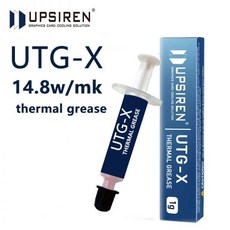 UPSIRN OEM 실리콘 석고 열 패드 CPU GPU 카드 수냉 매트 방열판 냉각 100x100mm, [07] Thermal grease, [05] 14.8W UTG-X 1g, 1개