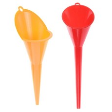 2pcs 자동차 연료 깔때기 가솔린 엔진 오일 첨가제 오토바이 농업 기계 깔때기 - 노랑 & 빨강, 노란색 & 레드, 하나, 2개