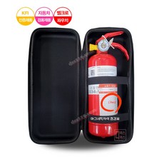 [DSS119 단독]KFI인증 자동차겸용 분말소화기 1KG + 벨크로파우치 + 자석점검표 SET, 700g, 1개