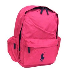 POLO 폴로 클래식 포니 백팩 캐주얼 여자 소형 배낭 여행 학교 가방 18L 핑크