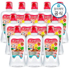 [동아제약] 가그린 어린이 가글 3가지맛 380ml 12개 구강청결제, 제품선택:1.가그린 사과 380ml 12개