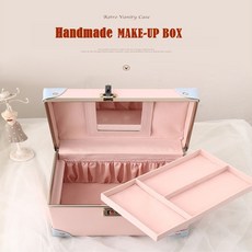 메이크업박스 화장품가방 화장품보관함 메이크업가방 미용가방 화장품정리함 메이크업케이스 화장품함 화장품 박스 화장대 정리대, 1-아미 그린, 1개